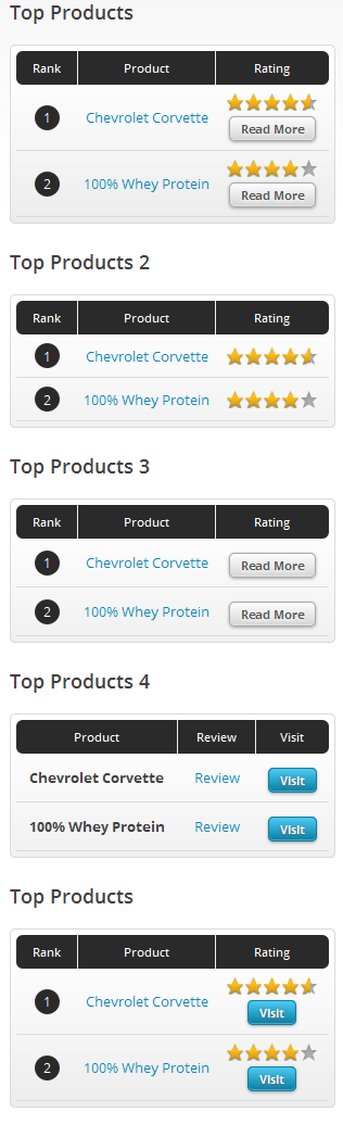products listings widget